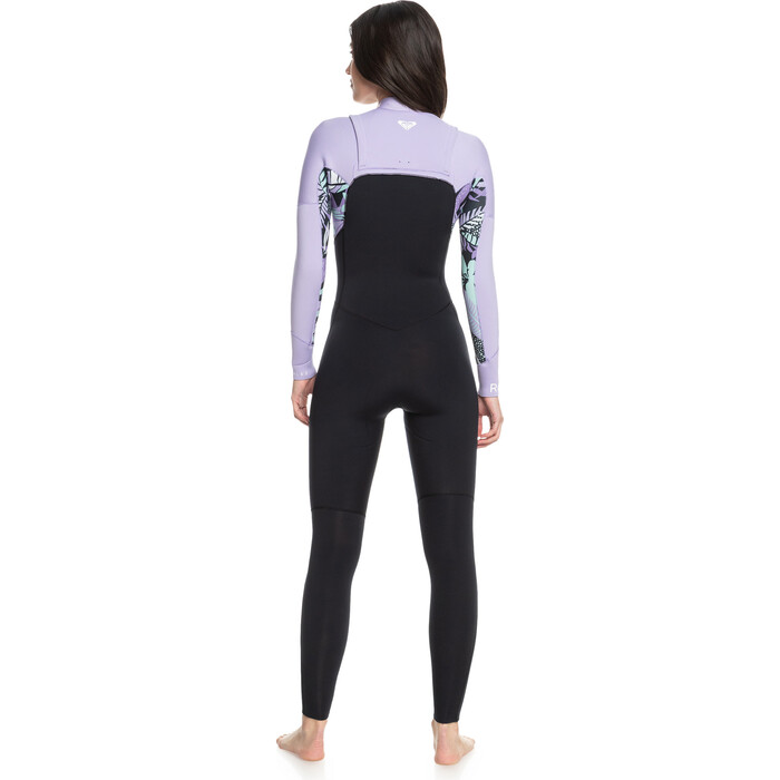 2024 Roxy Frauen Swell Series 3/2mm Gbs Brustreiverschluss Neoprenanzug ERJW103122 - Anthracite Splash